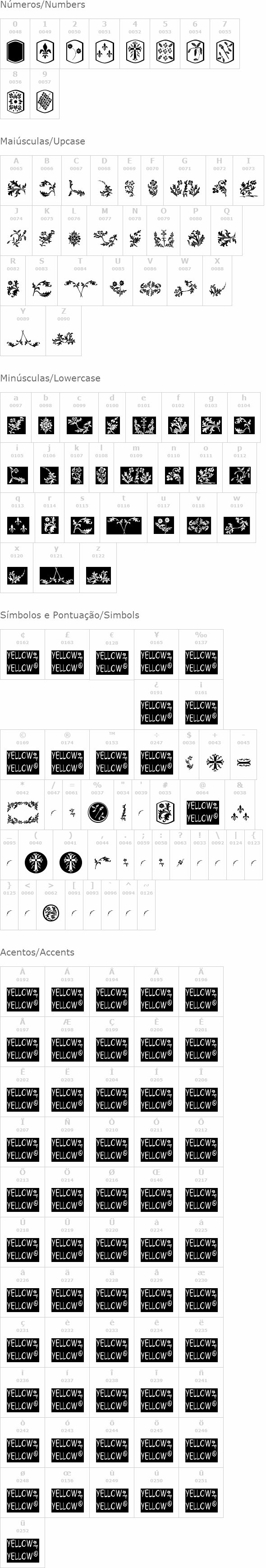 YY Old English Dingbats